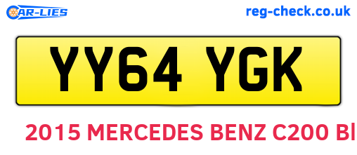 YY64YGK are the vehicle registration plates.