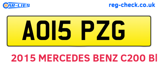 AO15PZG are the vehicle registration plates.