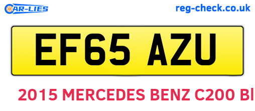 EF65AZU are the vehicle registration plates.