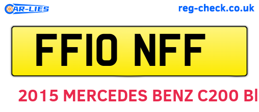 FF10NFF are the vehicle registration plates.