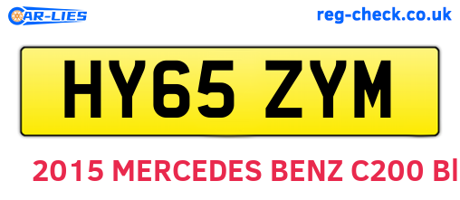 HY65ZYM are the vehicle registration plates.