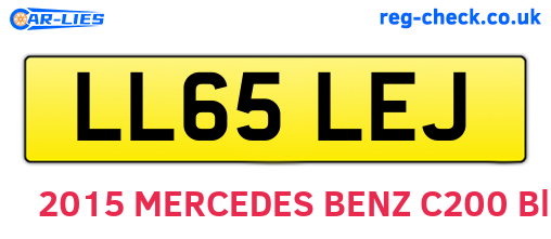 LL65LEJ are the vehicle registration plates.