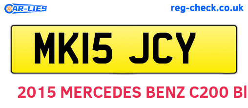 MK15JCY are the vehicle registration plates.