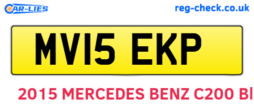 MV15EKP are the vehicle registration plates.