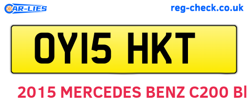 OY15HKT are the vehicle registration plates.