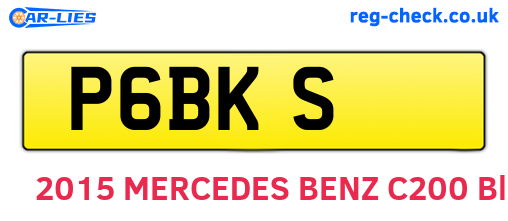 P6BKS are the vehicle registration plates.