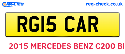 RG15CAR are the vehicle registration plates.