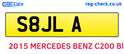 S8JLA are the vehicle registration plates.