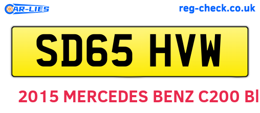 SD65HVW are the vehicle registration plates.
