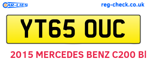 YT65OUC are the vehicle registration plates.