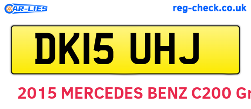 DK15UHJ are the vehicle registration plates.