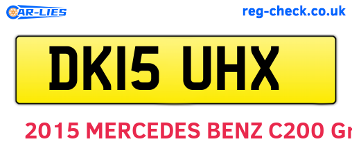 DK15UHX are the vehicle registration plates.