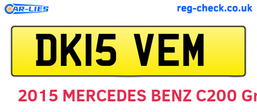 DK15VEM are the vehicle registration plates.