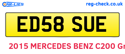 ED58SUE are the vehicle registration plates.