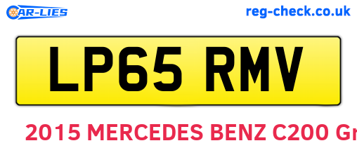 LP65RMV are the vehicle registration plates.
