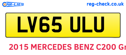 LV65ULU are the vehicle registration plates.