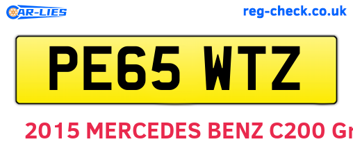 PE65WTZ are the vehicle registration plates.