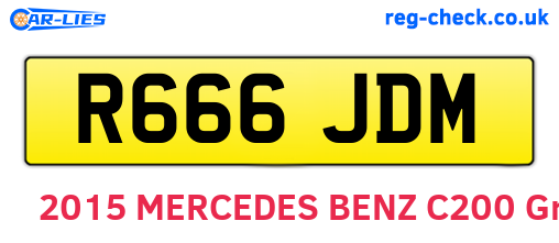 R666JDM are the vehicle registration plates.