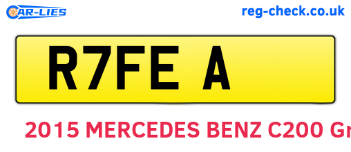 R7FEA are the vehicle registration plates.