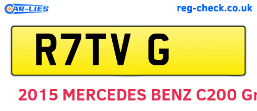 R7TVG are the vehicle registration plates.