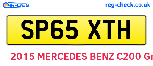 SP65XTH are the vehicle registration plates.