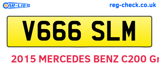 V666SLM are the vehicle registration plates.