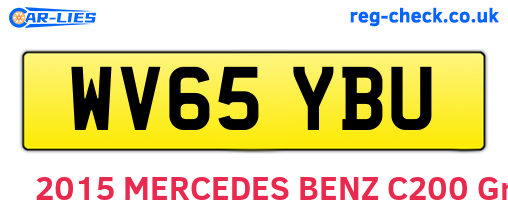 WV65YBU are the vehicle registration plates.