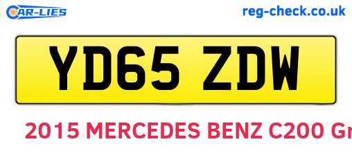 YD65ZDW are the vehicle registration plates.