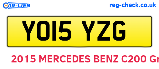 YO15YZG are the vehicle registration plates.