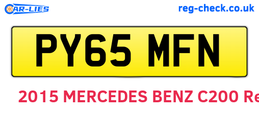 PY65MFN are the vehicle registration plates.