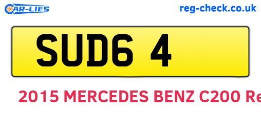 SUD64 are the vehicle registration plates.