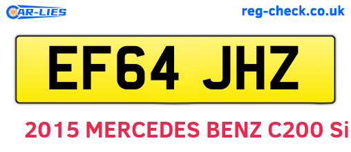 EF64JHZ are the vehicle registration plates.
