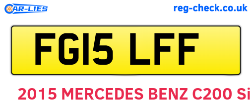 FG15LFF are the vehicle registration plates.