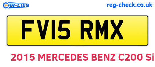 FV15RMX are the vehicle registration plates.