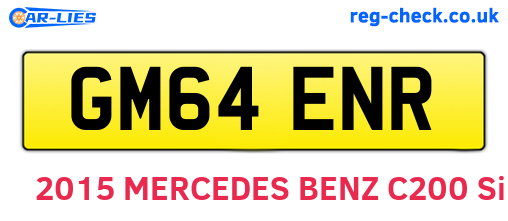 GM64ENR are the vehicle registration plates.