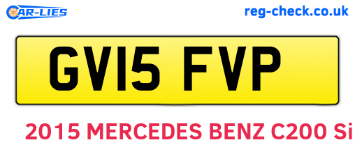 GV15FVP are the vehicle registration plates.