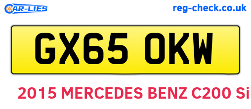 GX65OKW are the vehicle registration plates.