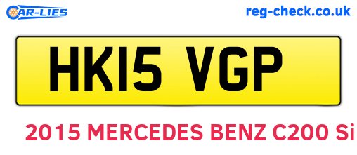 HK15VGP are the vehicle registration plates.