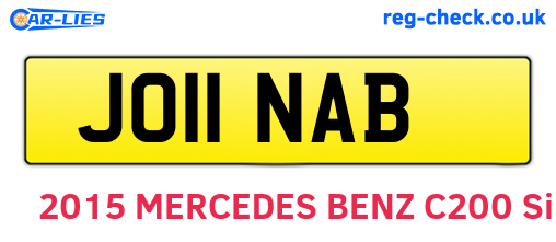JO11NAB are the vehicle registration plates.