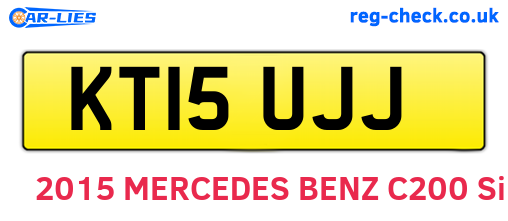 KT15UJJ are the vehicle registration plates.