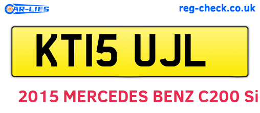KT15UJL are the vehicle registration plates.