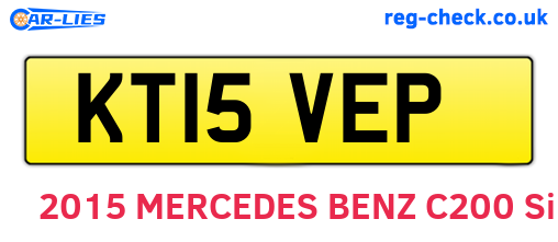 KT15VEP are the vehicle registration plates.