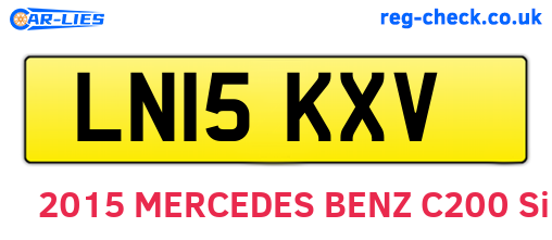 LN15KXV are the vehicle registration plates.