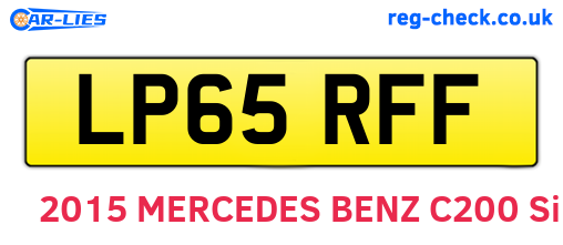 LP65RFF are the vehicle registration plates.