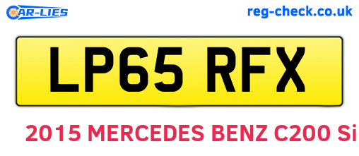 LP65RFX are the vehicle registration plates.