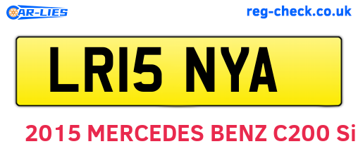 LR15NYA are the vehicle registration plates.