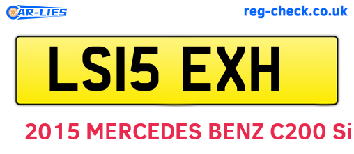LS15EXH are the vehicle registration plates.