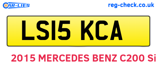 LS15KCA are the vehicle registration plates.