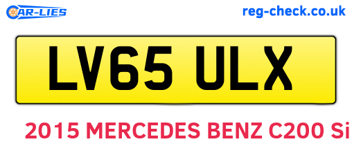 LV65ULX are the vehicle registration plates.