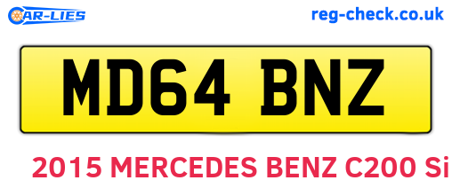 MD64BNZ are the vehicle registration plates.